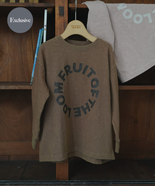 『別注』FRUIT OF THE LOOM×DOORS　サークルロゴ長袖Tシャツ(KIDS)