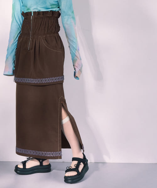 cwtch　MULTI LAYERED TIGHT SKIRT