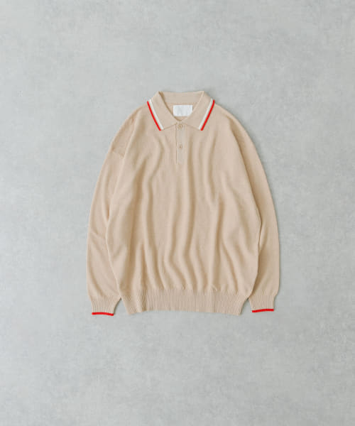 URBAN RESEARCH iD　カノコオーバーニットポロ ロングスリーブ