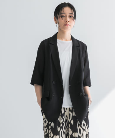 シアーメッシュハーフスリーブジャケット