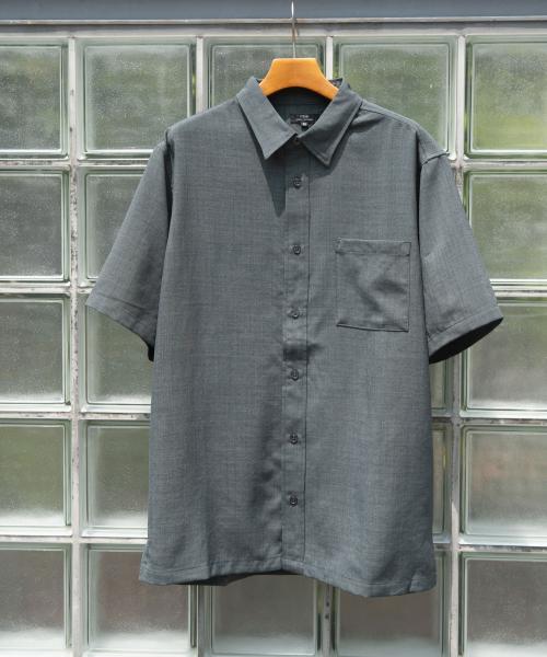 [ITEMS][『イージーケア/速乾/UVカット』『セットアップ対応』クイックドライリネンタッチ半袖シャツ]
