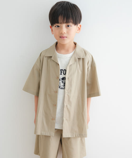 『セットアップ対応』『UVカット』オープンカラーシャツ(KIDS)