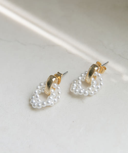 ミニパールフロントピアス