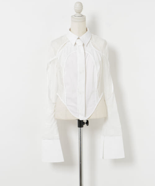 neith.tokyo　Lace Tied Shirts