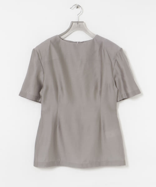 AMOMENTO　SILKY OVERSIZED HALF SHIRTS