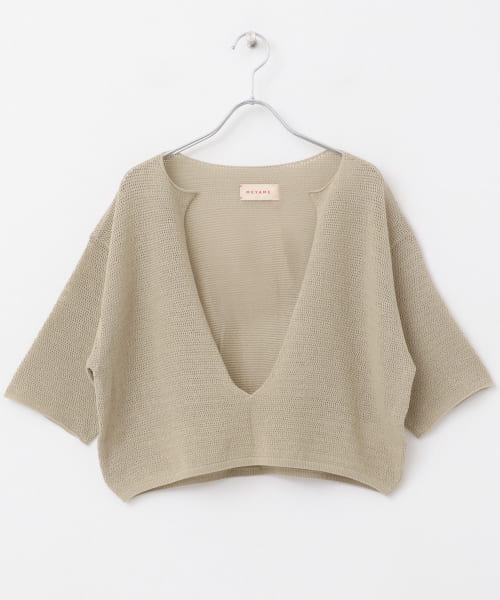 MEYAME　LONG SLIT HALF KNIT