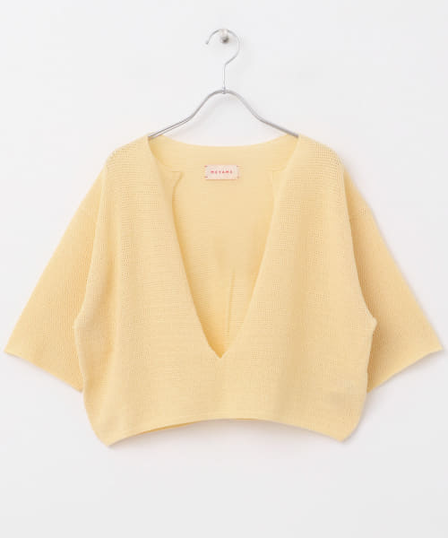 MEYAME　LONG SLIT HALF KNIT