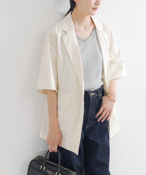 [URBAN RESEARCH][コットンハーフスリーブジャケット]