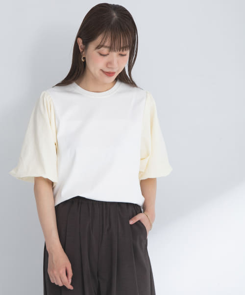 『WEB限定』異素材バルーンスリーブプルオーバー