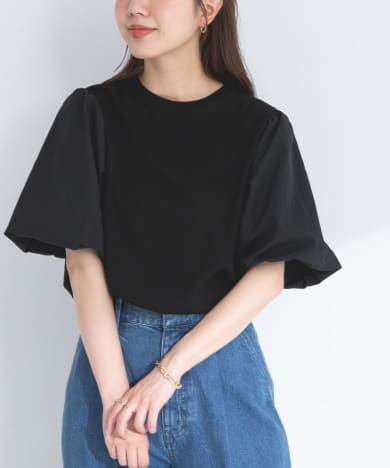 『WEB限定』異素材バルーンスリーブプルオーバー