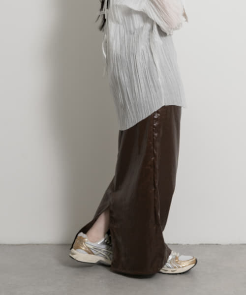 &her　Gloss Wrap Skirt