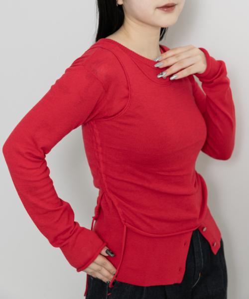 cwtch　LAYERED KNIT TOPS
