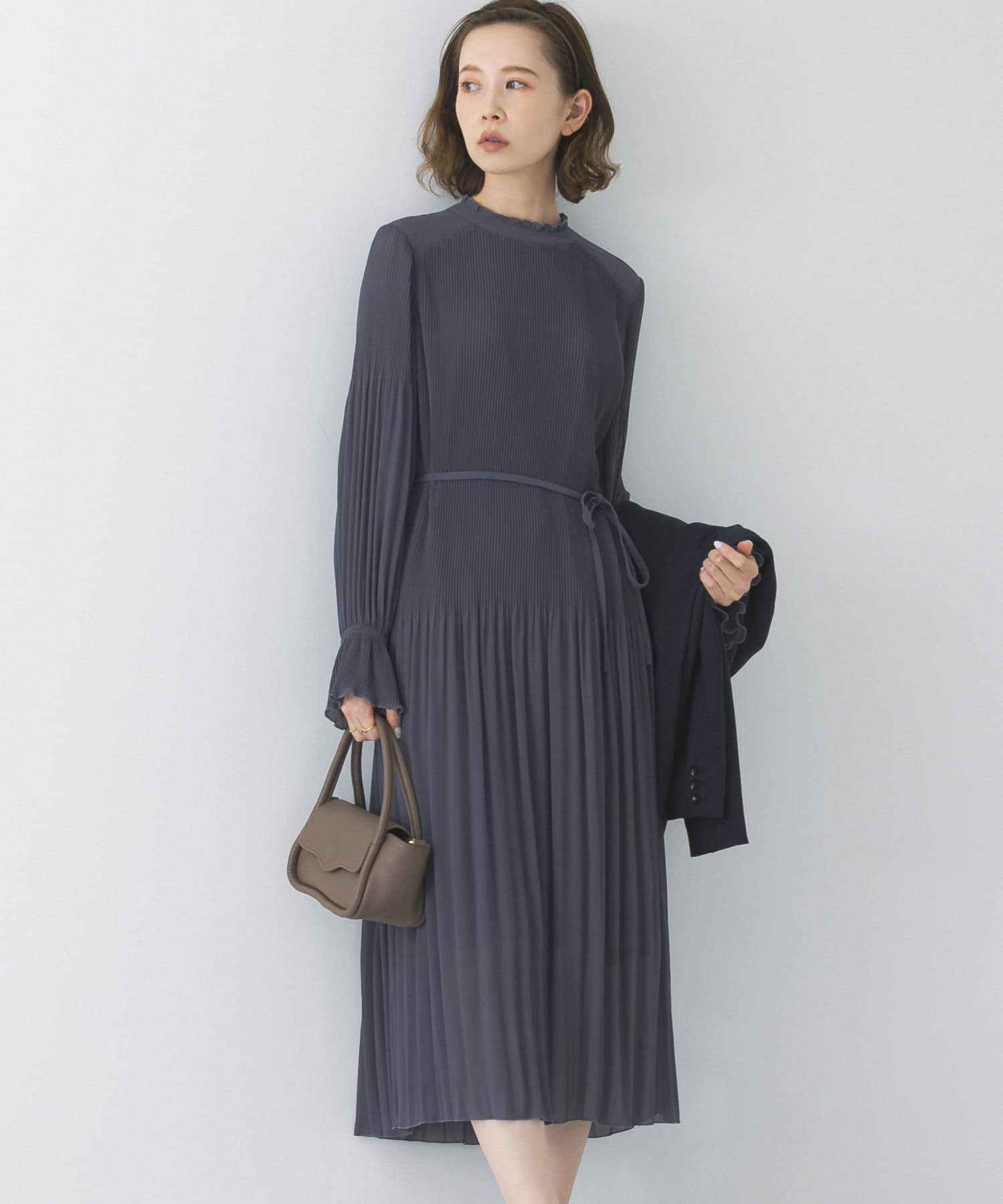 超人気 [アーバンリサーチ ロッソ] ドレス ランダムプリーツワンピース 