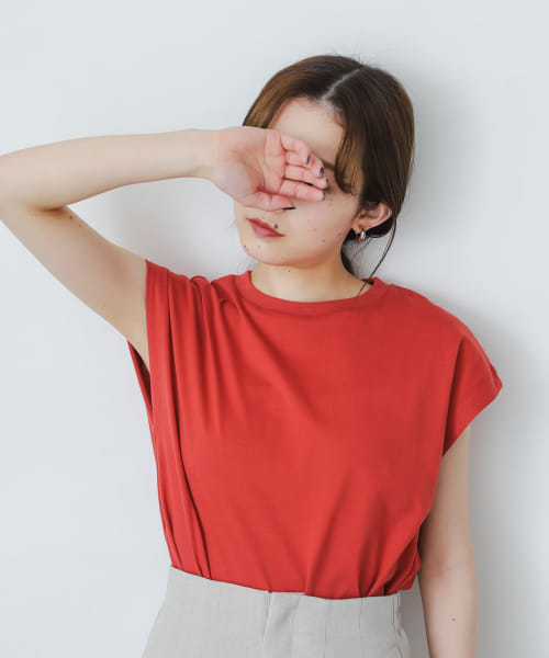 オーガニックコットンフレンチスリーブTシャツ