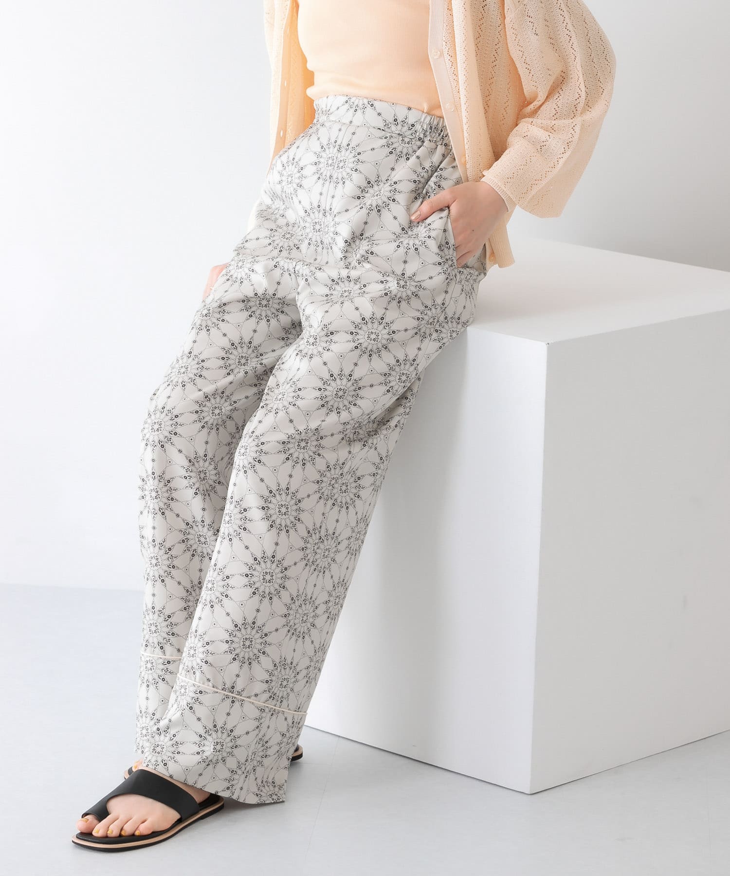 ポキプシー ブロックプリント ドーティパンツ グリーン