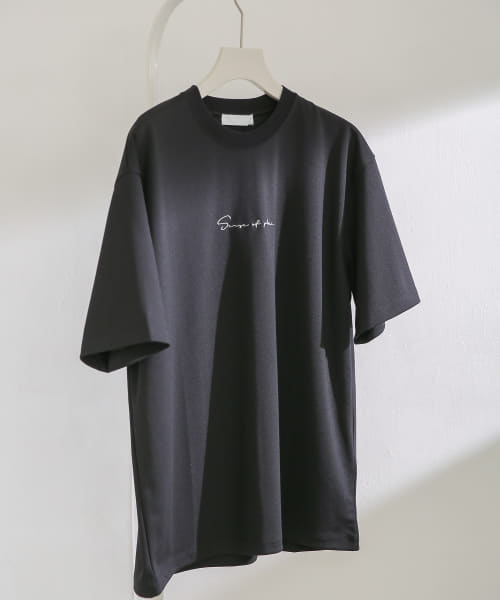 [SENSE OF PLACE][シシュウポンチTシャツ(5分袖)]