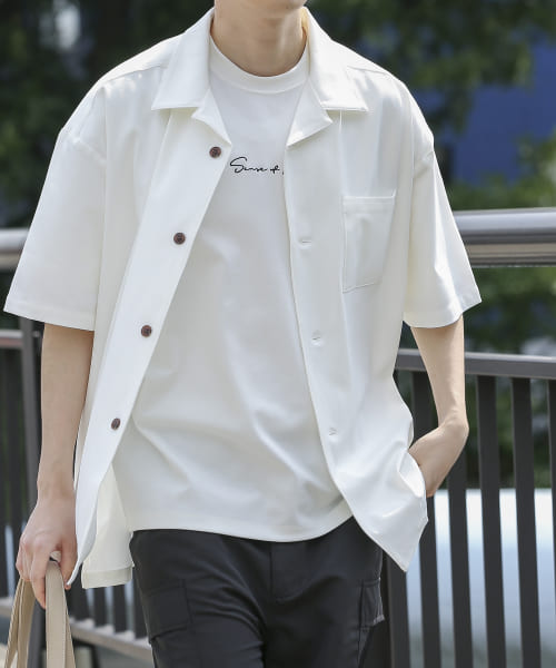 [SENSE OF PLACE][シシュウポンチTシャツ(5分袖)]