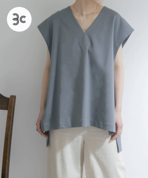 『別注』MIDIUMISOLID×TGM　V neck wide vest