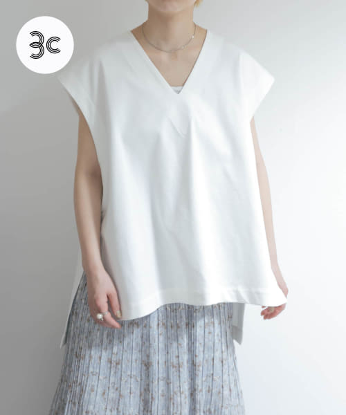 『別注』MIDIUMISOLID×TGM　V neck wide vest