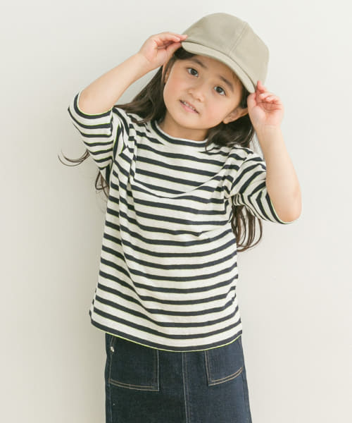 『親子リンク』FORK&SPOON　2toneボーダーTシャツ(KIDS)