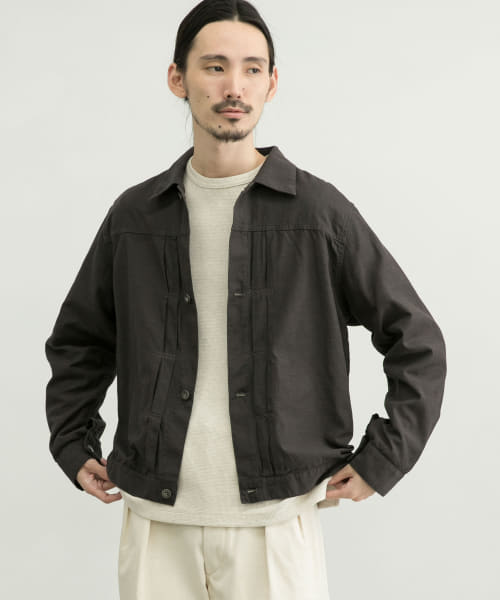 マナプールシャンブレーシャツジャケット