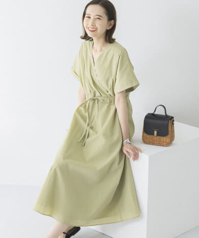 『UR TECH Smart Linen Touch』カシュクールワンピース[RA25 