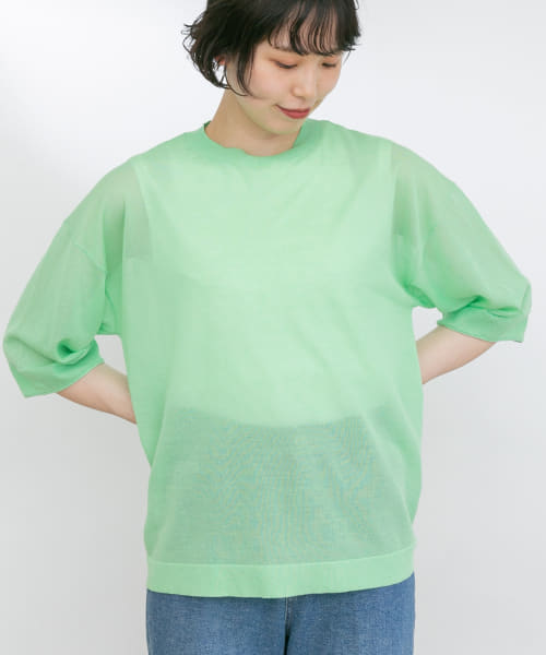 Audrey and John Wad　CREW-NECK Big KNIT T-SHIRTS