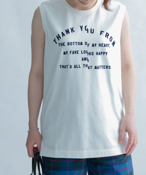 FORK&SPOON　ロゴノースリーブTシャツ