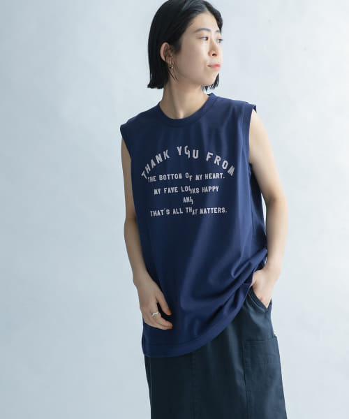 FORK&SPOON　ロゴノースリーブTシャツ