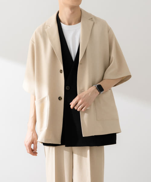 Couleur Meler sakasa　jacket collar shirts