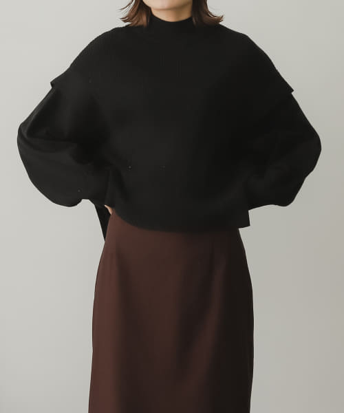 ストレッチショルダータックセーター