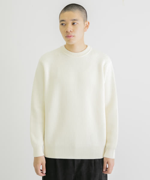 Yonetomi　EX FINE WOOL RIB KNIT PULLOVER