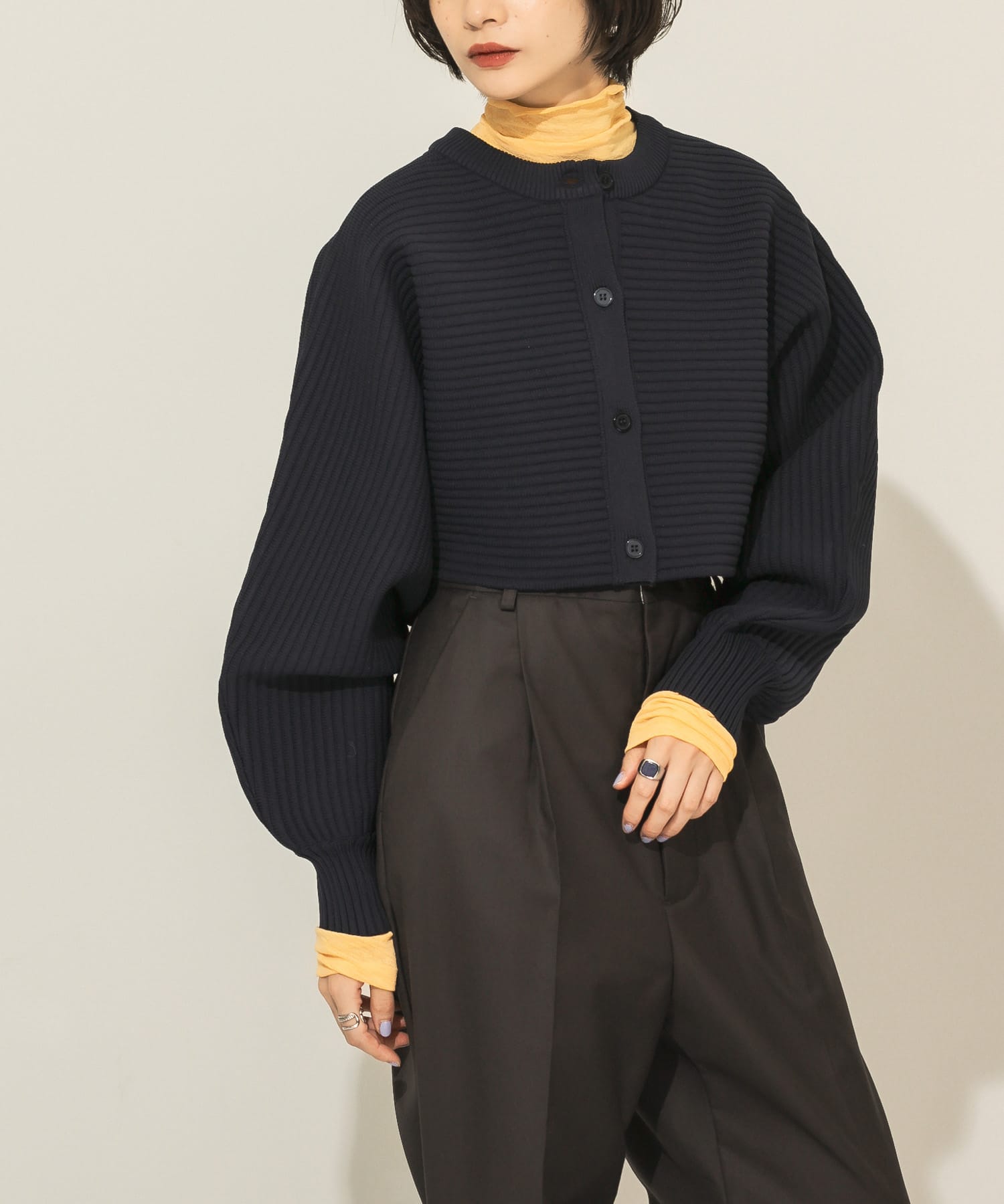 タック編みショートカーディガン[KB26-22L110]｜URBAN RESEARCH公式 