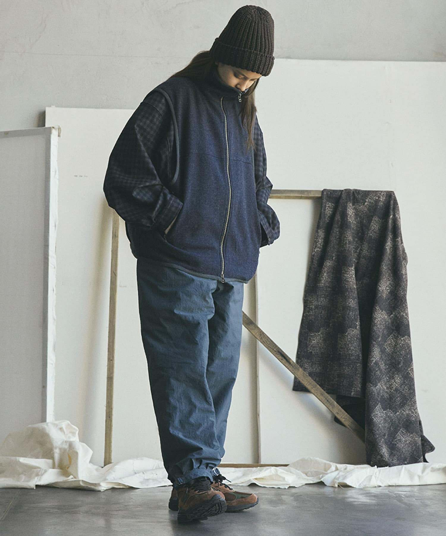 大人の上質  refomed BALACLAVA WOOL VEST トップス