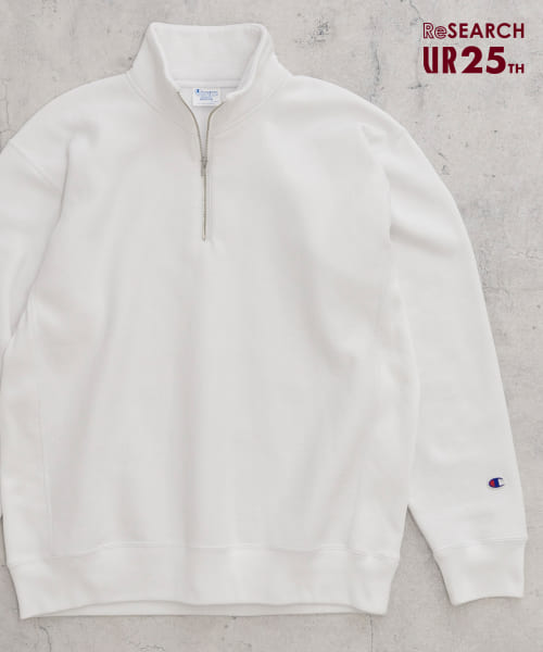 『25周年別注』Champion×UR　11.5OZ HALF ZIP SWEAT