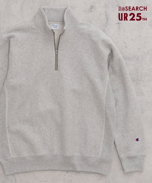 『25周年別注』Champion×UR　11.5OZ HALF ZIP SWEAT