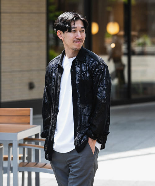 エンブロイダリーレースシャツ