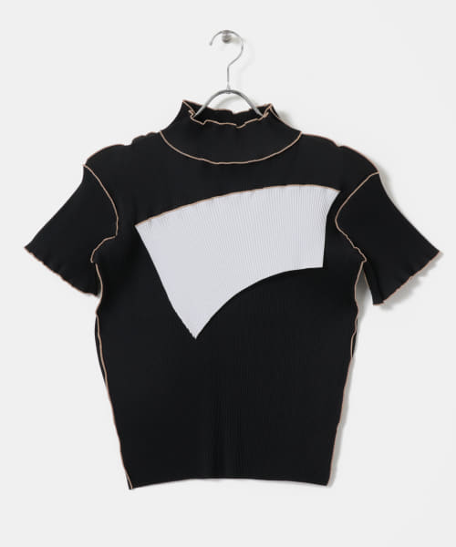 kotohayokozawa　short-sleeve top High neck