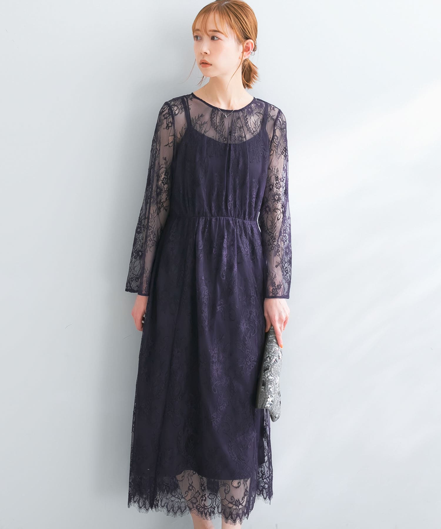 URBAN RESEARCH ROSSO（アーバンリサーチロッソ）の「配色レースミディドレス（ドレス）」 - WEAR