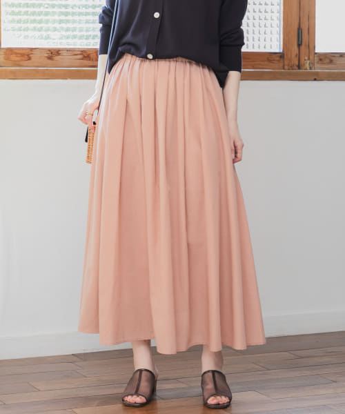 『UR TECH Smart Linen Touch』タックロングスカート