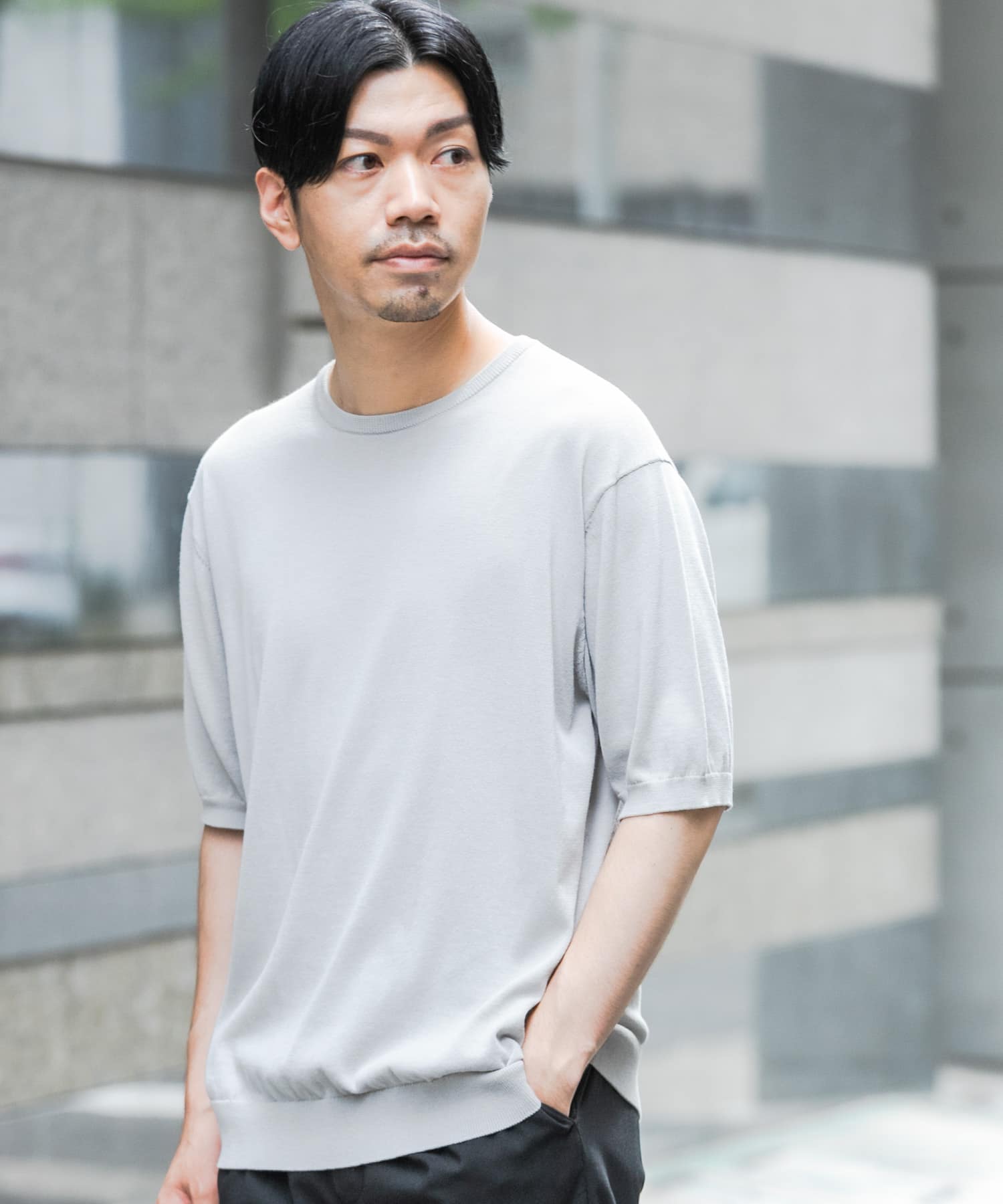 XLサイズあり』Ice summer サマークルーネックニット[RA35-12M100 
