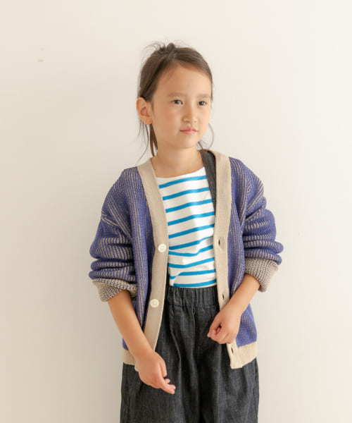 ARCH&LINE　GIMA STRIPE KNIT CARDIGAN