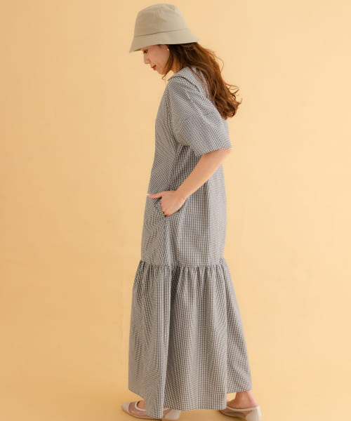iNtimite　Gingham Check Tiered One-piece