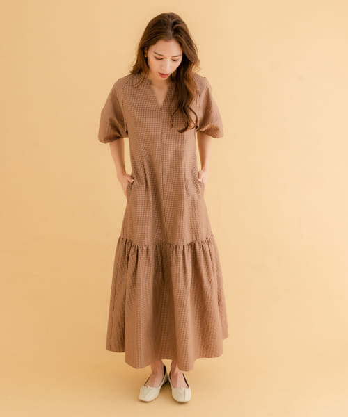 iNtimite　Gingham Check Tiered One-piece