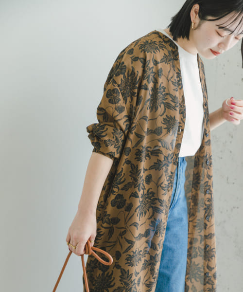 シアーシフォンプリントワンピース