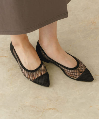 『MADE IN JAPAN』メッシュポインテッドパンプス
