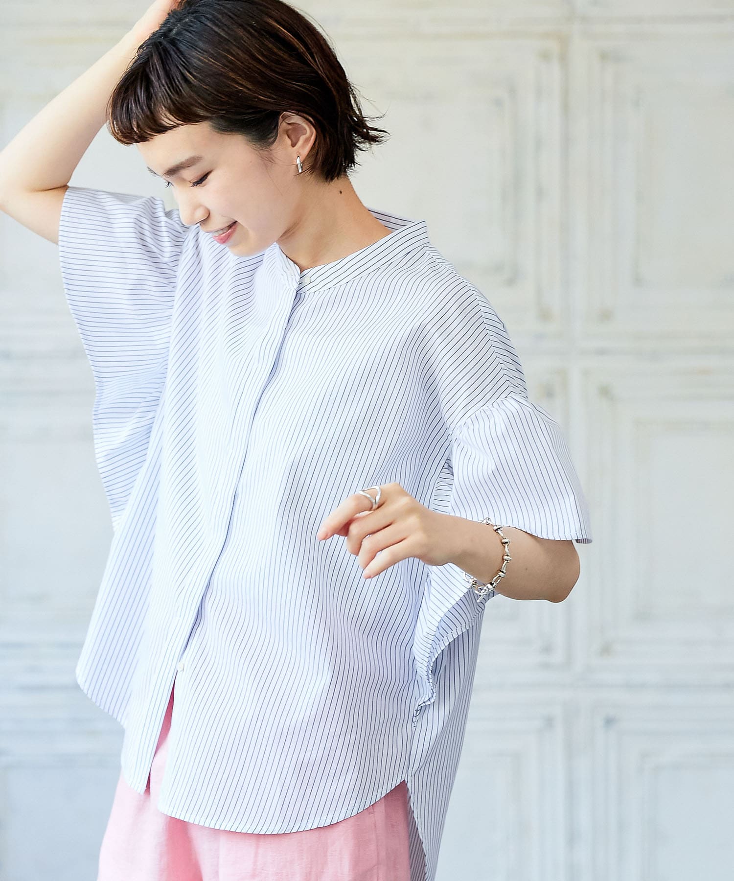 フリル袖バンドカラーシャツ[UR35-23F014]｜URBAN RESEARCH公式