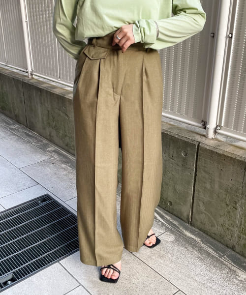 [KBF][フラップWIDEストレートパンツ]