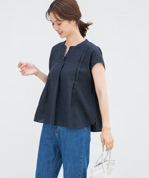 リネンスキッパーフレンチブラウス