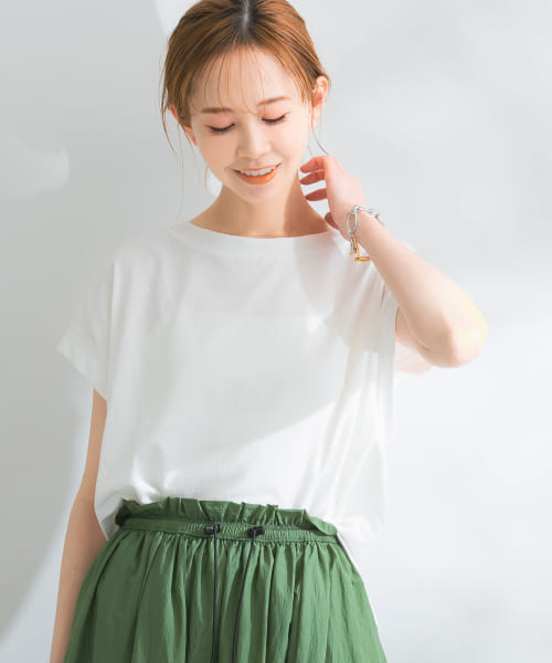 ドライタッチデザインコクーンTシャツ
